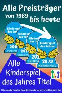 Kinderspiel des Jahres Liste - alle Gewinner bis heute